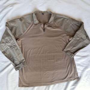Hunting & Hiking Quarter Zip Shirt Tan Size 2XL